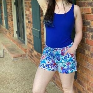 Nicole Miller Floral Printed High Rise Shorts, 2